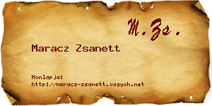 Maracz Zsanett névjegykártya